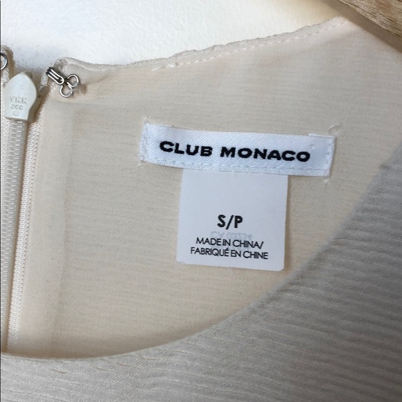 Club Monaco cream peplum blouse - Picture 3 of 7